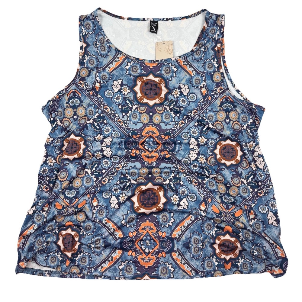 NWT EMERY ROSE Womens Tank top BOHO style - Plus 2XL XXL